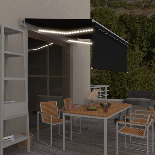  Automatska tenda s roletom i senzorom LED 3 x 2,5 m antracit Cijene