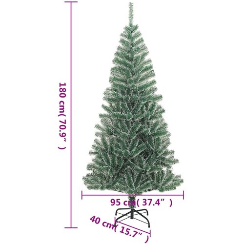  Umjetno božićno drvce sa snijegom zeleno 180 cm Slike