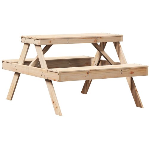 vidaXL piknik miza 105x134x75 cm trdna borovina, (21095696) Cene