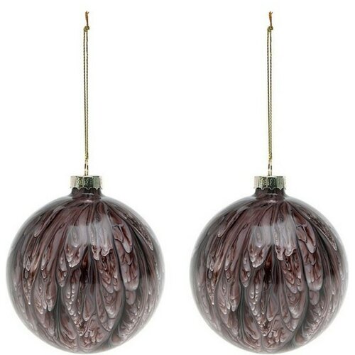  Globuri de Crăciun (2 pcs) 113572 Smeđa Crvena 8 cm (2 kom.) Slike