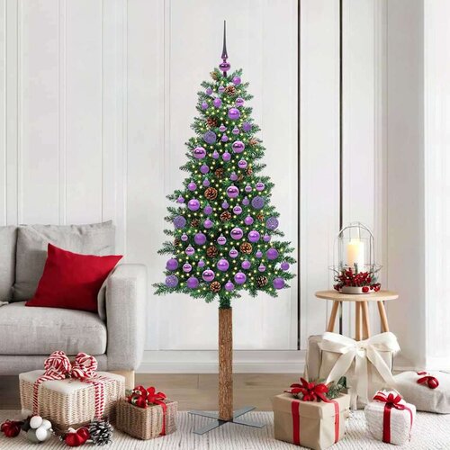vidaXL Ožja jelka med 300 LED Zelena 180 cm PVC in trden bor Cene