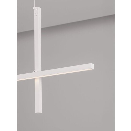 Nova Luce Mat bela aluminijasta LED viseča svetilka s senčilom iz akrilnega stekla Looma &amp;ndash; Slike