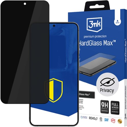 3mk HARDGLASS MAX PRIVACY BLACK KALJENO STEKLO ZA SAMSUNG GALAXY S24, (21976703) Slike
