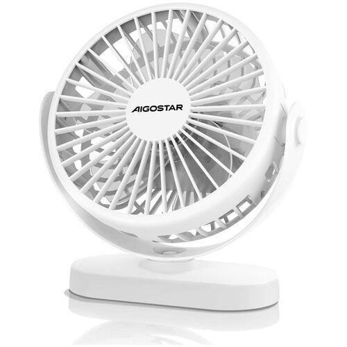 Aigostar Punjivi stoni ventilator 4W/5V 1500mAh beo Cene