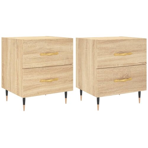 Maison Chic Dvo delni komplet Nočne omarice - Nočne mize sonoma hrast 40x35x47,5 cm inženirski les, (21688334) Cene