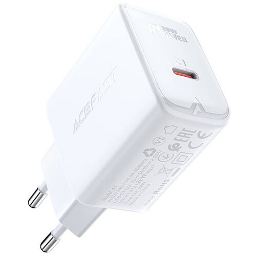 Acefast Stenski polnilec A1 PD20W, 1x USB-C (bel), (20633371) Cene