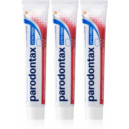 Parodontax Extra Fresh pasta za zube protiv krvarenja zubnog mesa 3 x 75 ml