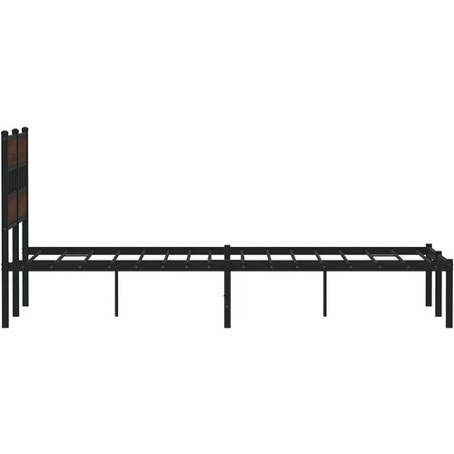 VidaXL Okvir kreveta bez madraca s uzglavljem boja hrasta 120x190 cm Slike