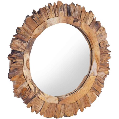  Zidno ogledalo od tikovine 60 cm okruglo Slike