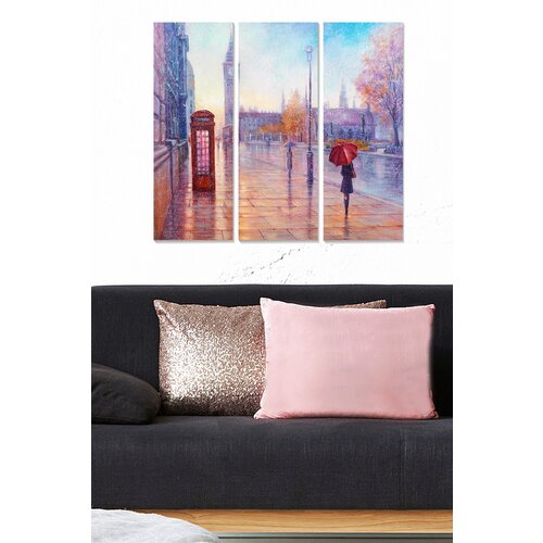 Wallity MDF1051541840_2 multicolor decorative mdf painting (3 pieces) Cene
