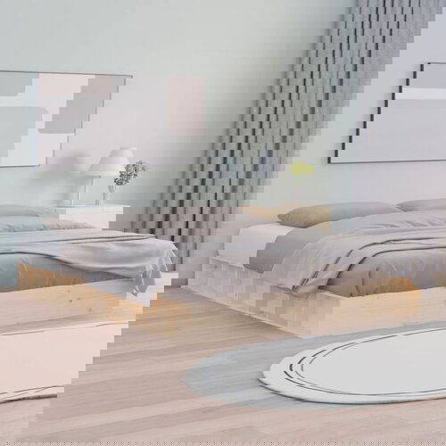  The Living Store Posteljni okvir 120x200 cm trden les - Posteljni Okvir, (21441635) Slike