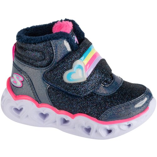 Skechers Pol&amp;scaron;kornji Heart Lights - Brilliant Rainbow Modra Slike