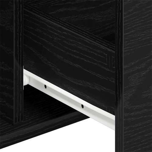  Kreveta Crni hrast 101,5 x 35 x 70 cm Konstruirano drvo Slike