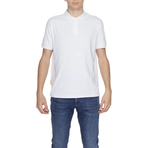 Suns Polo majice kratki rokavi FEDERICO PLS41001U Bela Suns Polo majice kratki rokavi FEDERICO PLS41001U Bela