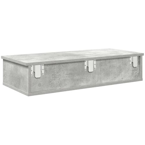  Zidna polica s ladicama beton siva 80x34x17cm konstruirano drvo Slike