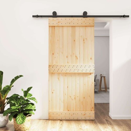  Klizna vrata s priborom za montažu 95 x 210 cm masivna borovina Cijene