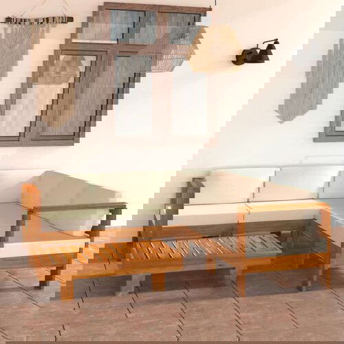  6-dijelna vrtna garnitura s krem bijelim jastucima drvo bagrema Cijene