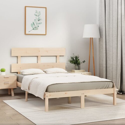 The Living Store Posteljni okvir iz trdnega lesa 200x200 cm - Posteljni Okvir, (21527711) Slike