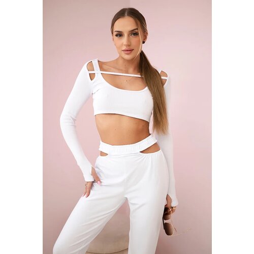 Kesi Set with a top blouse white Cene