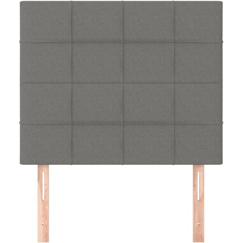  Uzglavlje tamno sivo 90x5x118/128 cm tkanina Slike