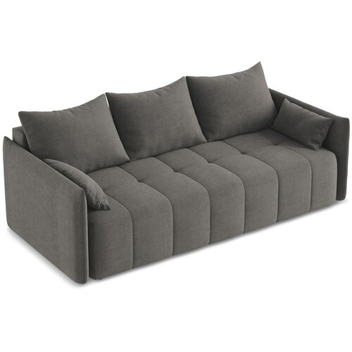 Makamii Temno siva raztegljiva/s prostorom za shranjevanje sedežna garnitura 225 cm Moku &amp;ndash; Slike