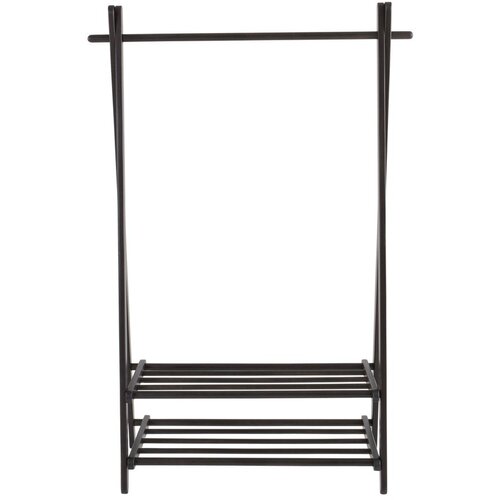 Jotex Črno stojalo za oblačila iz masivnega bora 100x150x41 cm Cole &amp;ndash; Slike
