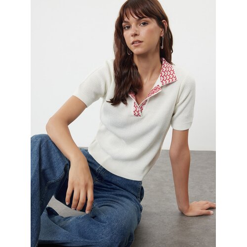 Trendyol ženska bluza Twoaw24Bz00011, Ecru Cene