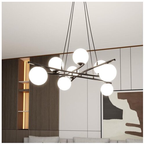  Visilica na sajli ESSA 8xE14/10W/230V crni/beli Cene
