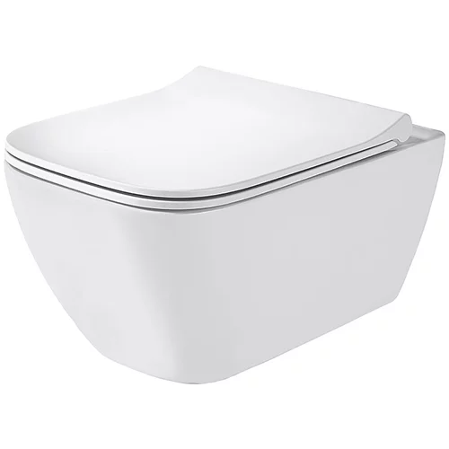 Geberit komplet zidne WC školjke (Bez ruba, Bez posebne glazure, Oblik ispiranja: Duboko, WC odvod: Vodoravno, Bijele boje)