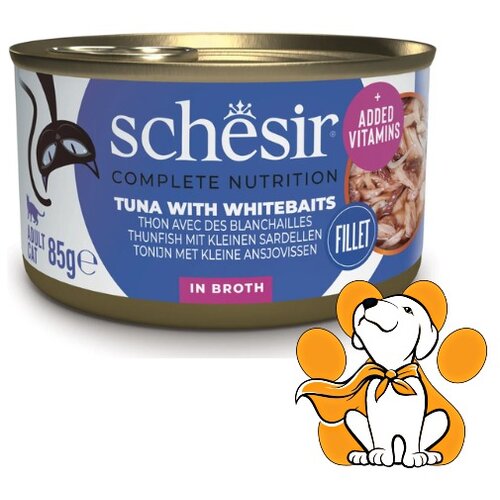 Schesir Cat Tuna & Whitebaits in Broth 85g, Fileti Tune i Inćuna U Brodetu Cene