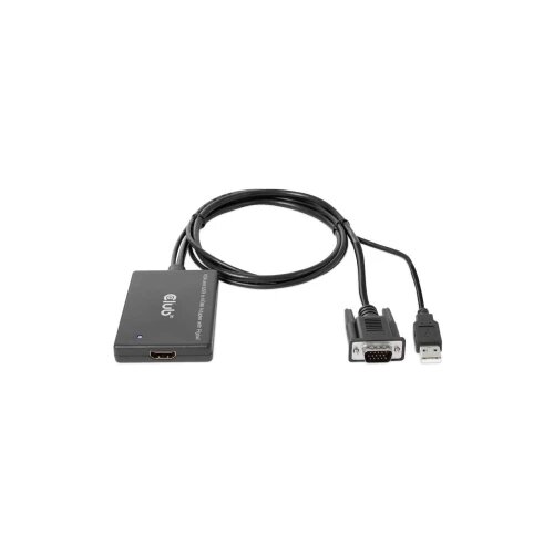 Club3d CAC-1720 HDMI / USB / VGA adapter [2x mu&amp;scaron;ki konektor vga, mu&amp;scaron;ki konektor USB - 1x ženski konektor HDMI] crna high speed HDMI, s USB, mogućnost vijčanog spajanja, pozlaćeni kontakti 0. Slike