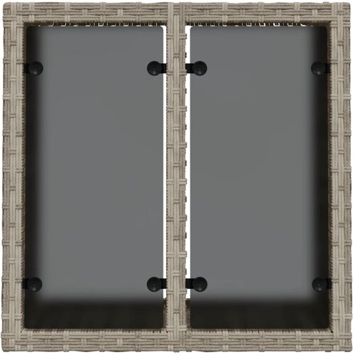 Vrtni stol sa staklenom pločom 55x55x37 cm od poliratana Slike