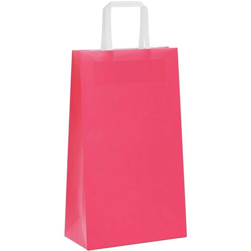  Papirnate vrećice 250 kom s ručkama ružičaste 21x11x36 cm Slike