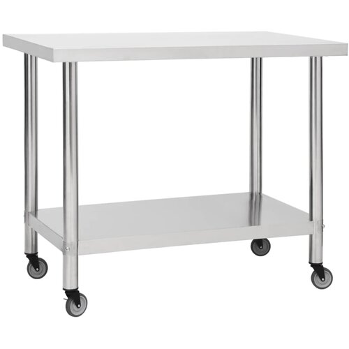 Kuhinjski radni stol s kotačima 100x45x85 cm nehrđajući čelik Cijene