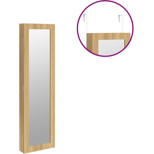  Zidni ormarić za nakit s ogledalom 30 x 8,5 x 106 cm Slike