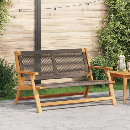 vidaXL zunanja klop siva 76x122x73 cm trden akacijev les Cene