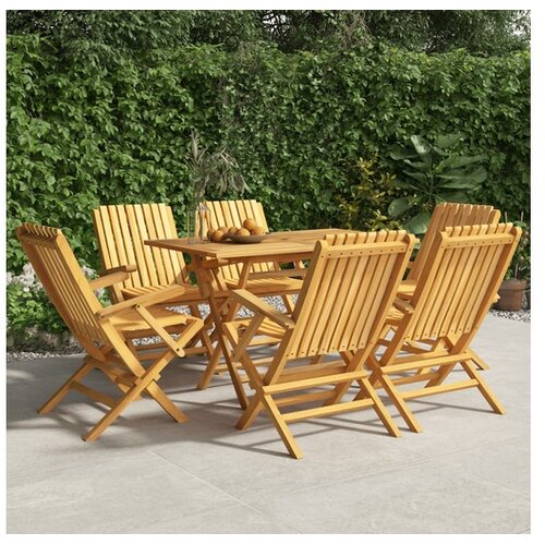  Sklopive vrtne stolice 6 kom 61x67x90 cm od masivne tikovine Cene