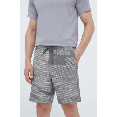 Calvin Klein Kratke hlače za vadbo siva barva