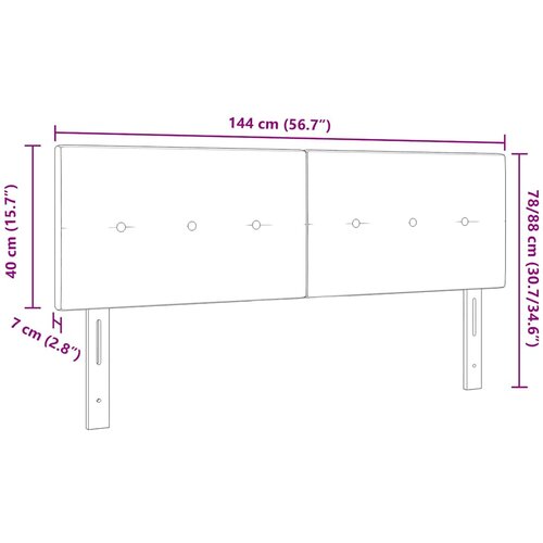  LED glava kreveta s LED trakama Zelena 144 cm Bar&amp;scaron;un Slike