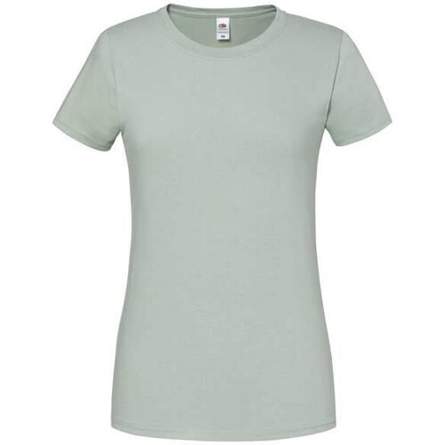 Fruit Of The Loom Zielona koszulka damska Iconic 195 Ringspun Premium Premium Slike