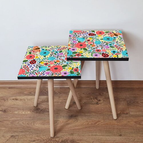 Hanah home 2Shp4 - Multicolor Multicolor Nesting Table (2 Pieces) Cene