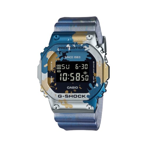 Casio muški digitalni ručni sat GM-5600SS-1 plavi Slike