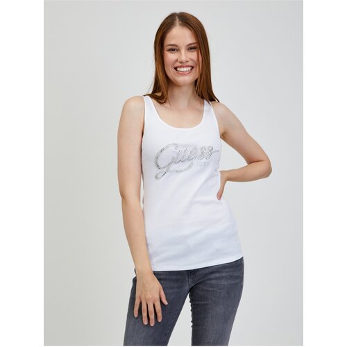 Guess White Women's Tank Top Hegle - Women Cijene