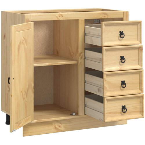  Cabinet SKI Medeno Smeđa 80 x 46 x 81 cm Čvrsto borovo drvo Slike