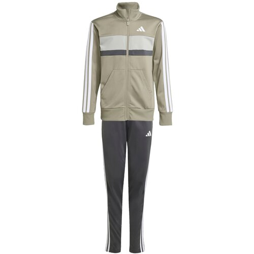 Adidas Odjeća za vježbanje 'Seasonal Essentials Tiberio' svijetlosiva / tamo siva / maslinasta / bijela Cene