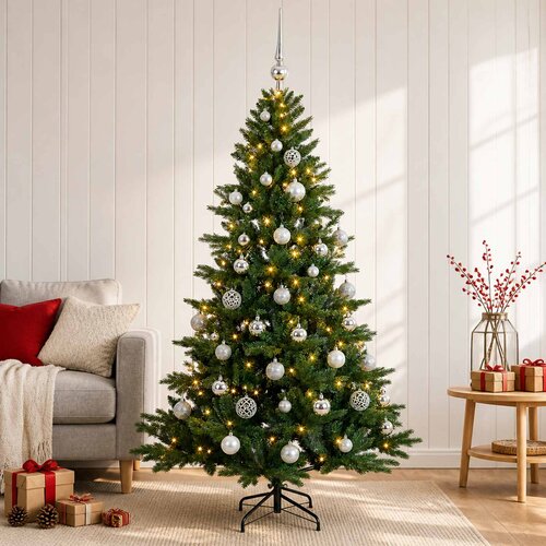  Umjetno božićno drvce s kuglicom 150 cm 150 LED lampica Slike