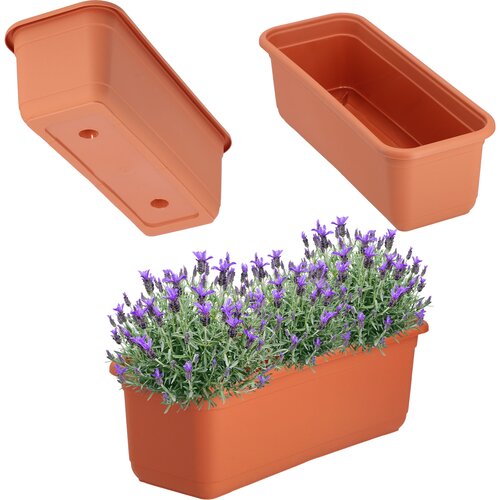 KADAX Balkonski lonec 40 cm Cvetlični lonec Balkonski cvetlični lonec Terakota, (5000353555) Slike