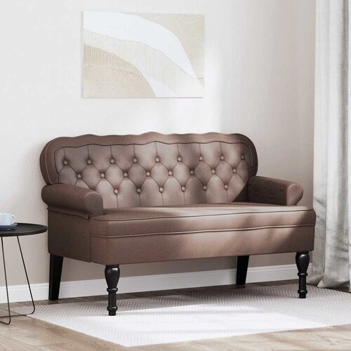  Chesterfield klupa Smeđa 119,5 x 64,5 x 75 cm Lažna koža Cene
