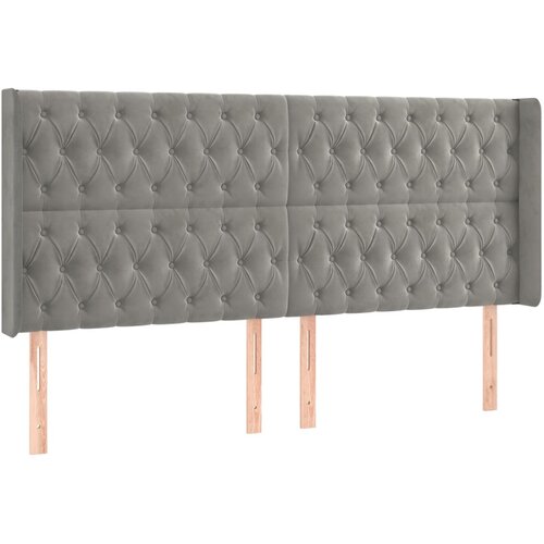 LED uzglavlje svjetlosivo 183 x 16 x 118/128 cm bar&amp;scaron;unasto Slike