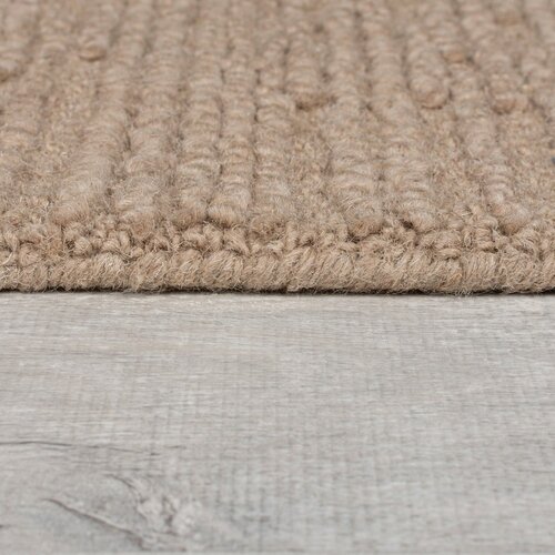 Flair Rugs Bež ročno tkan volnen tekač 80x230 cm Harris Boucle &amp;ndash; Slike
